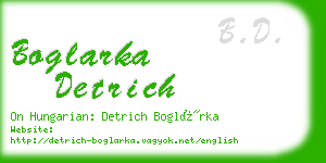 boglarka detrich business card